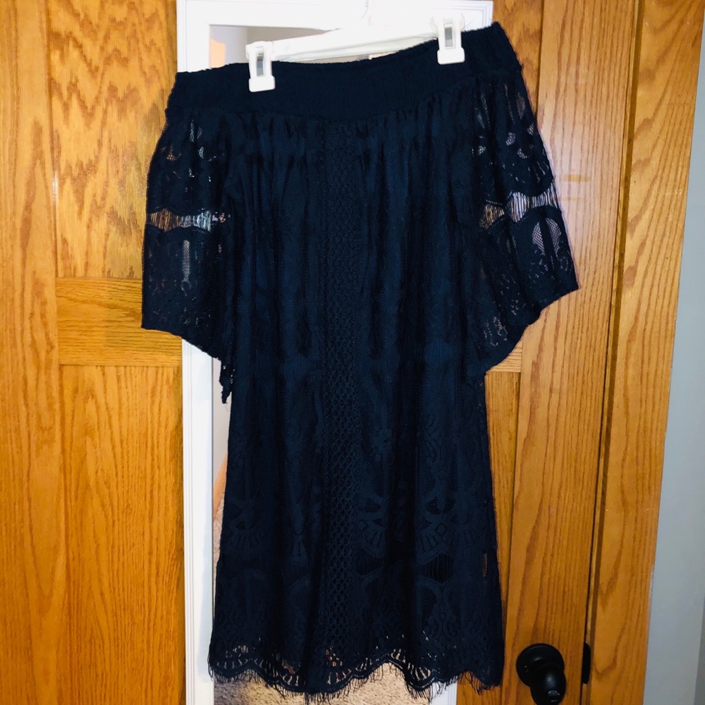 Navy Blue Lace Dress 💎✨